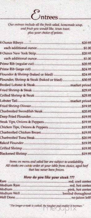 Wagstaff's Steak House - Colonial Heights, VA menu_pic