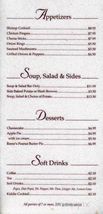 Wagstaff's Steak House - Colonial Heights, VA menu_pic