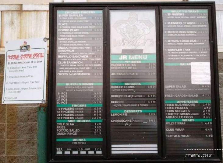 Willy T's - Robertsdale, AL menu_pic
