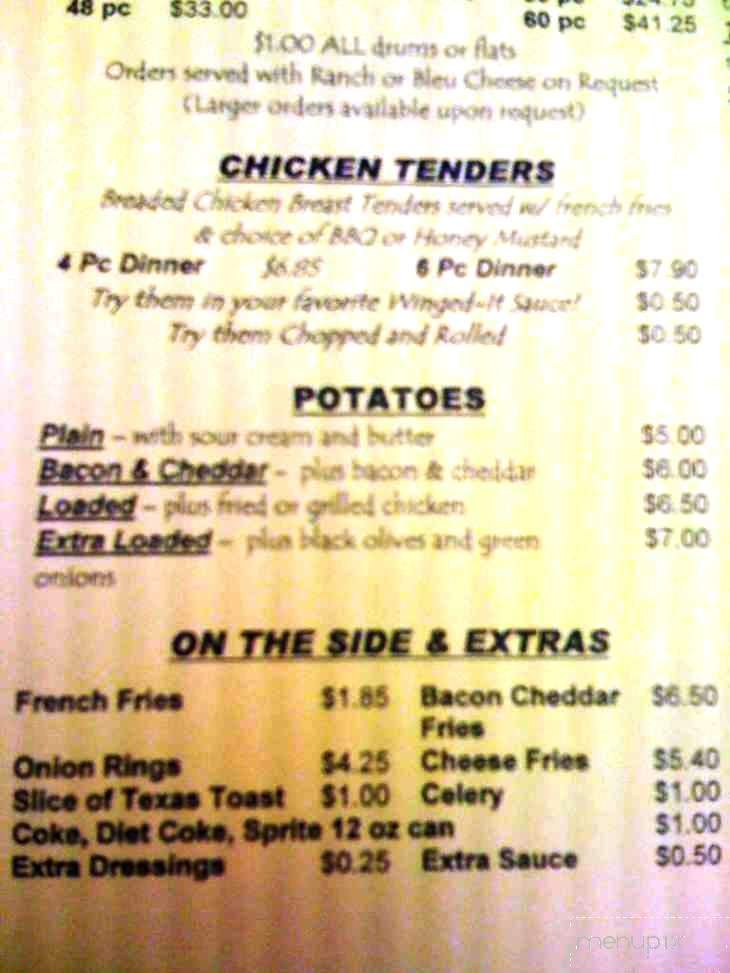 Winged-It - Hattiesburg, MS menu_pic