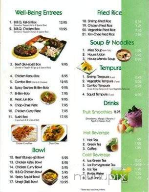 Well Being In The Box - Las Vegas, NV menu_pic