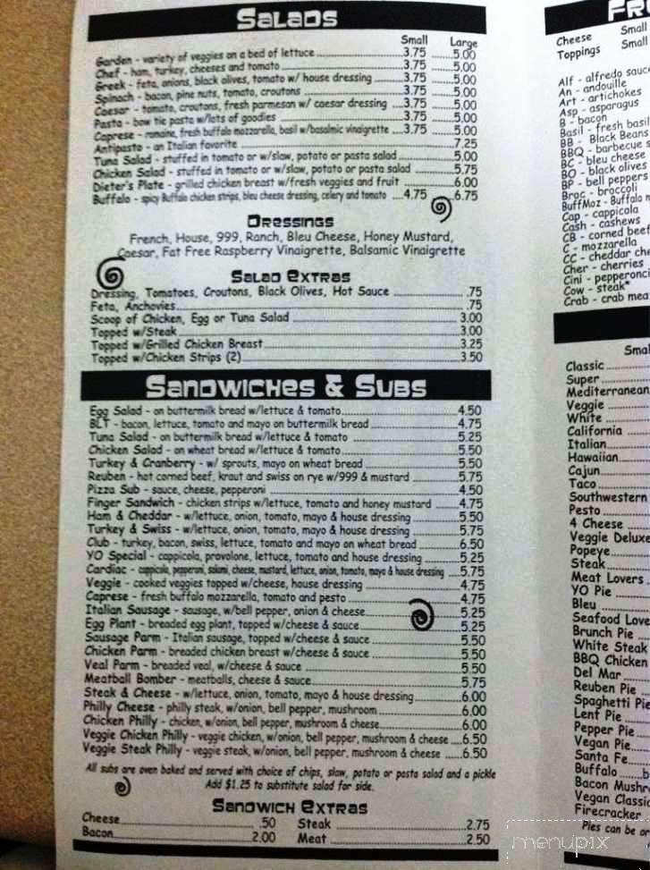 Yo Pizza - Augusta, GA menu_pic