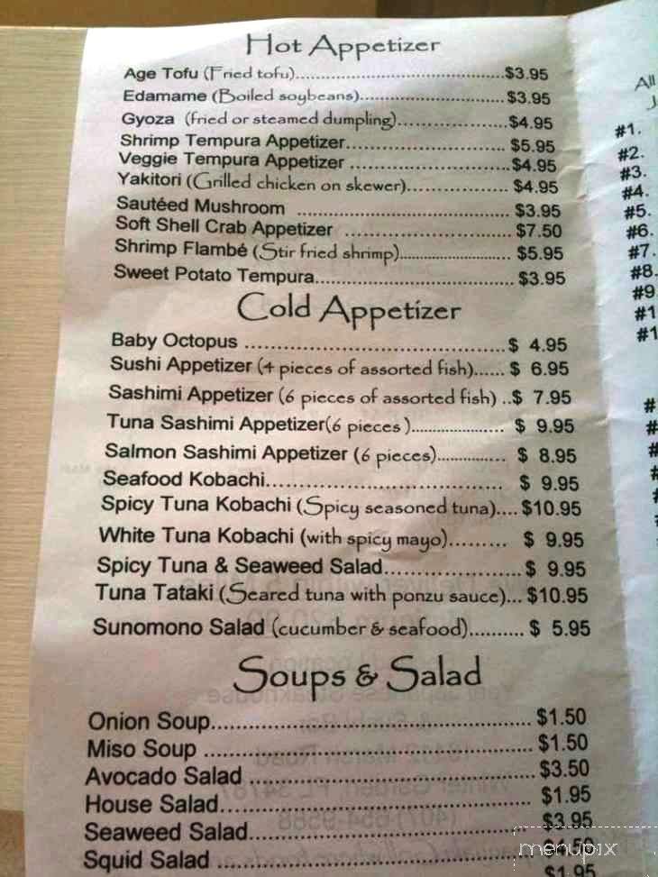 Yabi Sushi - Sanford, FL menu_pic