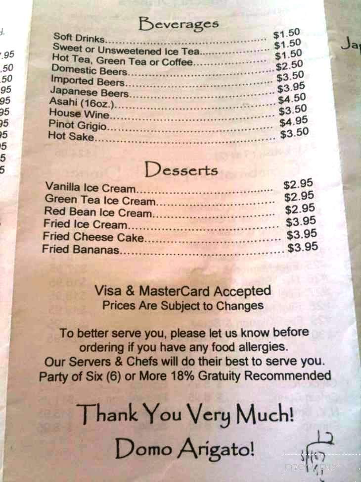 Yabi Sushi - Sanford, FL menu_pic