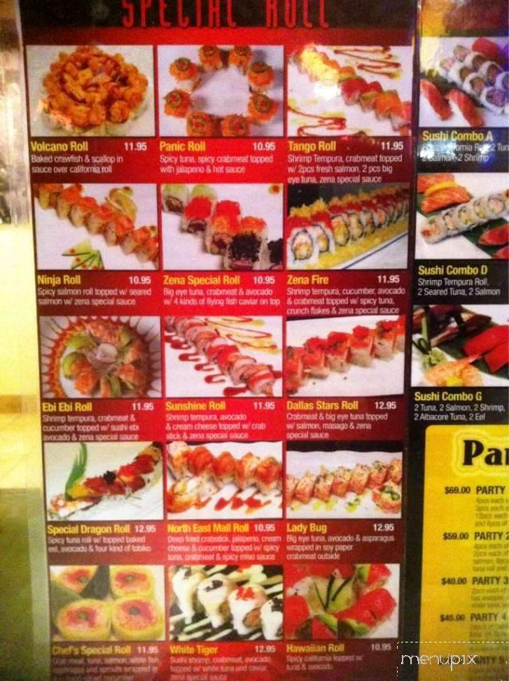 Zena Sushi - Hurst, TX menu_pic