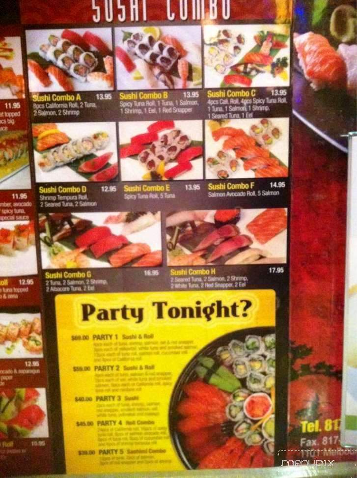 Zena Sushi - Hurst, TX menu_pic