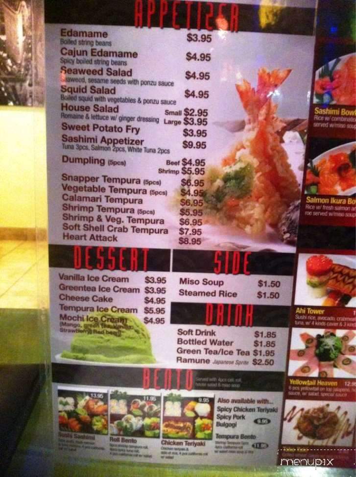 Zena Sushi - Hurst, TX menu_pic