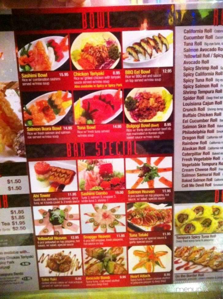 Zena Sushi - Hurst, TX menu_pic
