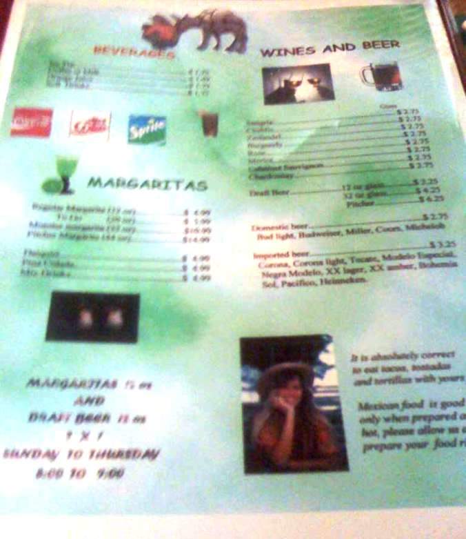 Zapote Mexican Grill - Breaux Bridge, LA menu_pic