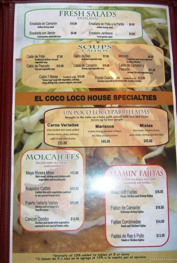 el coco loco - West Chicago, IL menu_pic