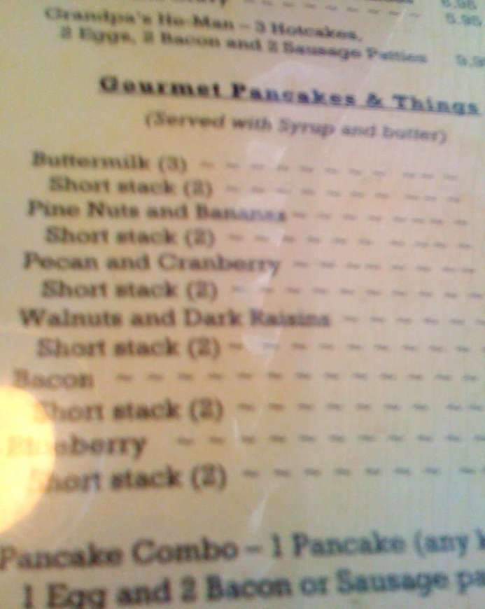 Grandma's Kitchen - Monterey, CA menu_pic