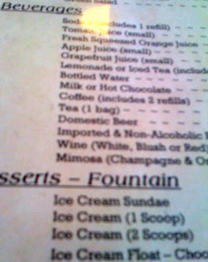 Grandma's Kitchen - Monterey, CA menu_pic