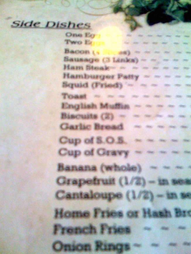 Grandma's Kitchen - Monterey, CA menu_pic
